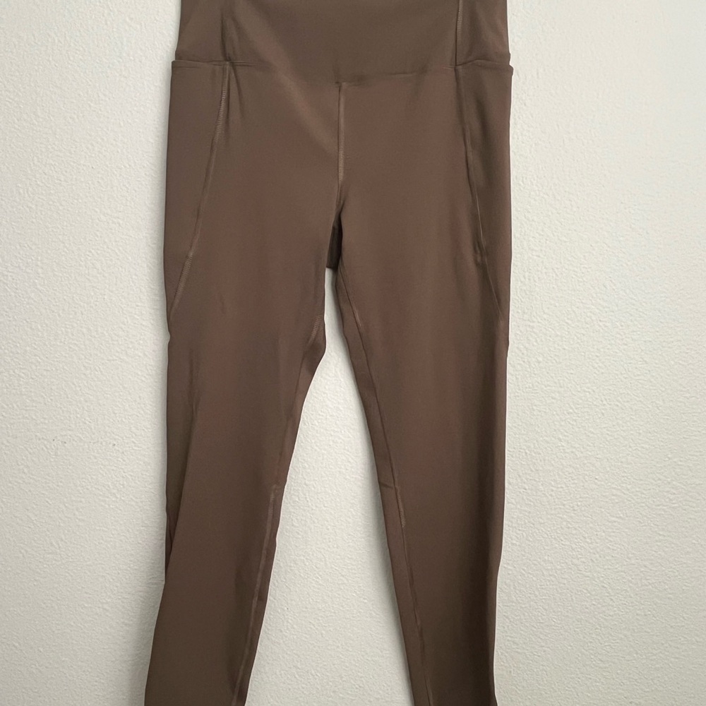 Mono B Brown High-Waist Performance Leggings
